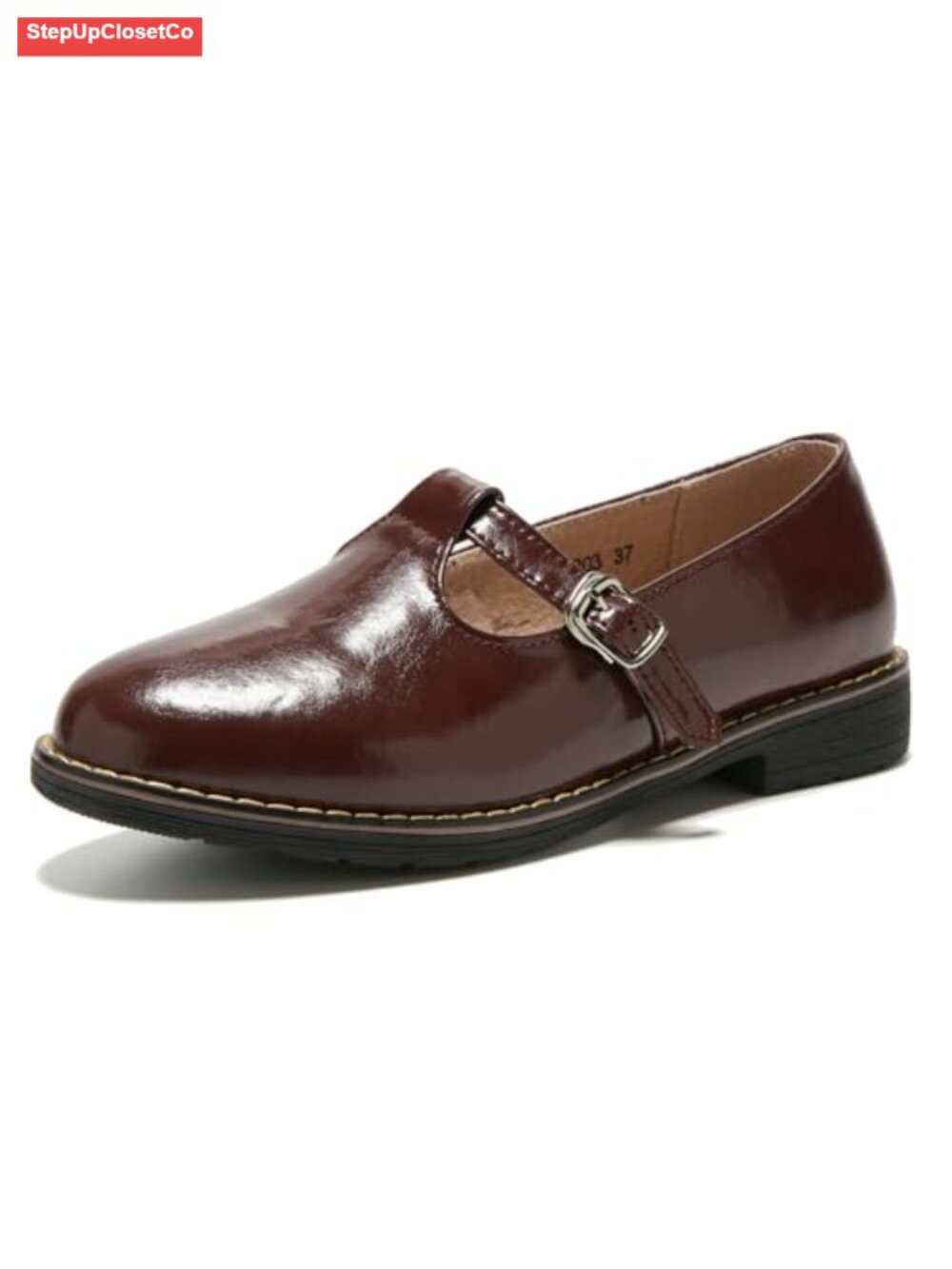 Patent Leather Mary Jane Oxfords Slip On T-Strap Loafers Office Flats